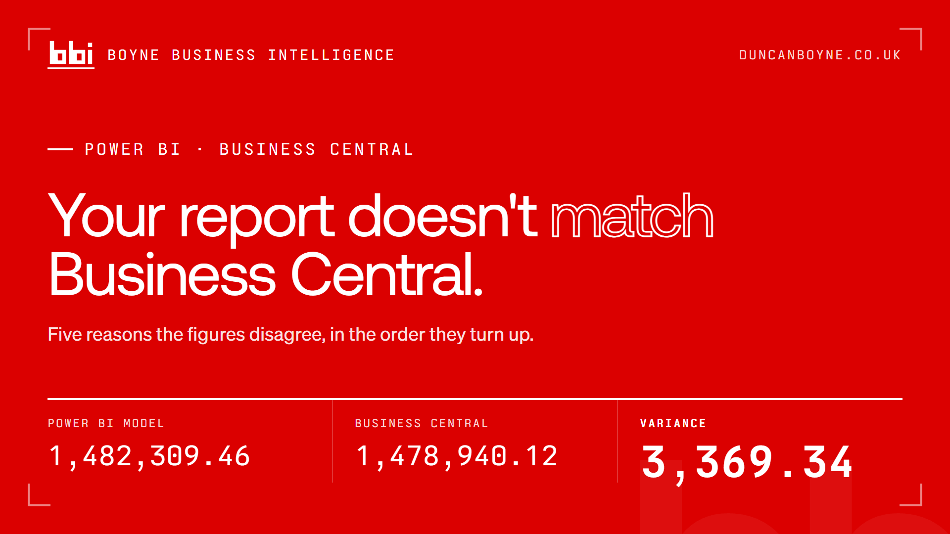 Why Your Power BI Report Doesn't Match Business Central